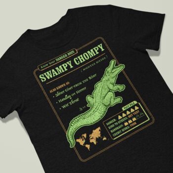 Funny Crocodile T Shirt 'Know Your Swampy Chompy', 4 of 5