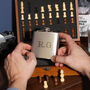 Personalised Chess And Hip Flask Trave Gift Set For Him Whiskey Present, thumbnail 1 of 6