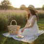Embroidered Lemon Drawstring Summer Beach Bag, thumbnail 5 of 9