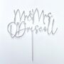 Personalised Mr And Mrs Wedding Cake Topper, thumbnail 9 of 12