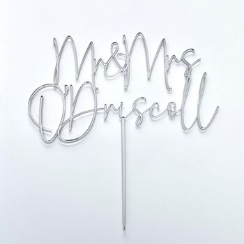 Personalised Mr And Mrs Wedding Cake Topper, 9 of 12