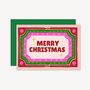 Retro Colourful Merry Christmas Card, thumbnail 2 of 2