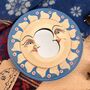Celestial Moon Mini Wooden Handmade Decorative Mirror, thumbnail 6 of 8