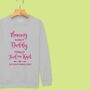 'Mummy And Daddy Finally Tied The Knot' Boys/Girls Wedding Sweatshirt, thumbnail 3 of 12