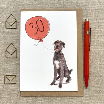 Personalised Scottish Deerhound Dog Birthday Card, 2 of 4