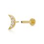 Sparkling Moon Single Flat Back Earring, thumbnail 1 of 8