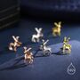 Sterling Silver Deer Stud Earrings, thumbnail 5 of 11