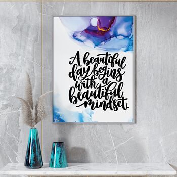 Set Of Two Watercolour Inspirational Quote Prints, 5 of 9
