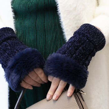Cosy Cable Knit Fingerless Gloves, 2 of 11