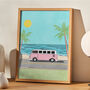 Camper In The Sun Illustrated Print, thumbnail 1 of 4