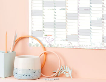 Botanical 2025 Wall Planner With Fun Dates, 2 of 3