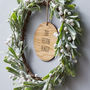 Mistletoe Personalised Christmas Wreath, thumbnail 3 of 5