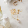 Gold Tone Light Rose Quartz Necklace, thumbnail 1 of 5