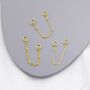 Sterling Silver Hoop Earring Linking Chains, thumbnail 4 of 12