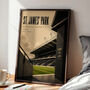 Newcastle St James' Park Football Stadium Poster, thumbnail 1 of 5