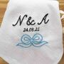 Personalised Embroidered Wedding And Anniversary Napkins, thumbnail 4 of 4