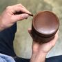 Personalised Round Leather Travel Case For Him, thumbnail 6 of 7