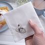 Embroidered Swan Cocktail Napkins Set Of Four, thumbnail 3 of 8