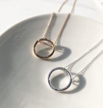 Textured Circle Necklace, 6 of 12