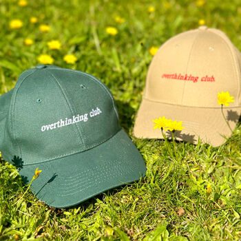 Overthinking Club Embroidered Slogan Cap, 5 of 9