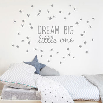 Dream Big Little One Wall Sticker, 3 of 10
