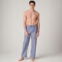 Men's 'Navy Spark' Stripe Crisp Cotton Pyjama Trousers, thumbnail 1 of 4