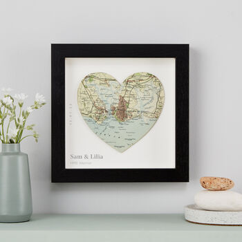 Personalised Map Location Heart Engagement Gift, 7 of 9