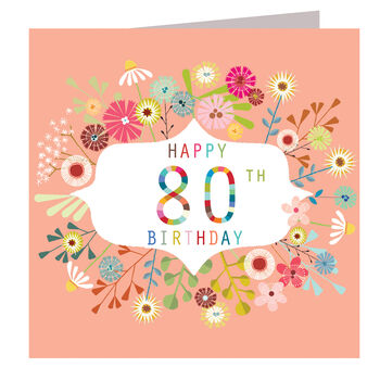 Floral 80th Birthday Card, 2 of 4