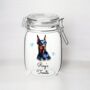 Personalised Doberman Kilner Style Dog Treat Jar, thumbnail 1 of 2