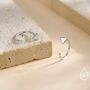 Extra Tiny Triangle Huggie Hoop Earrings In Sterling Silver, thumbnail 4 of 12