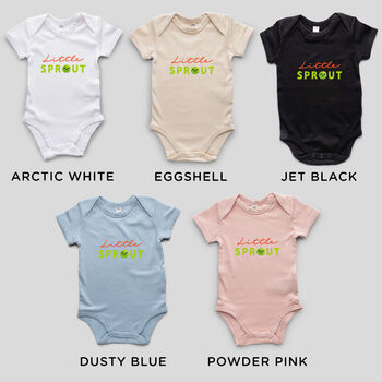 Organic Cotton Little Sprout Baby Onesie Unisex, 5 of 6