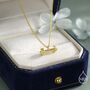 Sterling Silver Delicate Dumbbell Pendant Necklace, thumbnail 4 of 11