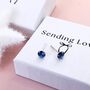 Sapphire Birthstone Earrings Gift For Her This Christmas, thumbnail 3 of 5