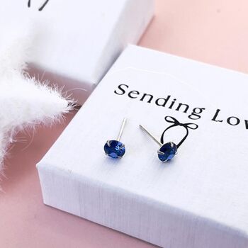 Sapphire Birthstone Earrings Gift For Her This Christmas, 3 of 5