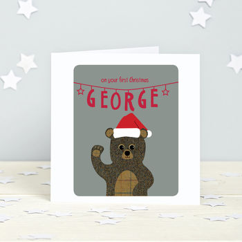 First Christmas Penguin Personalised Card, 4 of 5