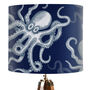 Octopus Lamp Shade, Random White On Blue, thumbnail 4 of 9