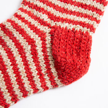 Striped Fair Isle Socks Knitting Kit, 2 of 10