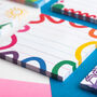 Colourful Squiggles Sticky Notes, thumbnail 5 of 6