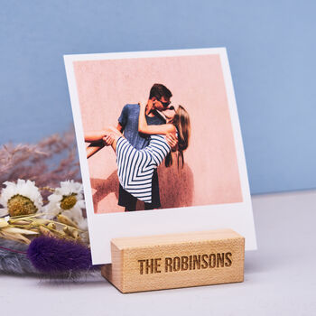 Personalised Couples Wooden Photo Holder, 2 of 2