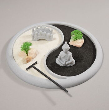 Yin And Yang Japanese Zen Garden Full Kit With Decor Meditation, 2 of 11