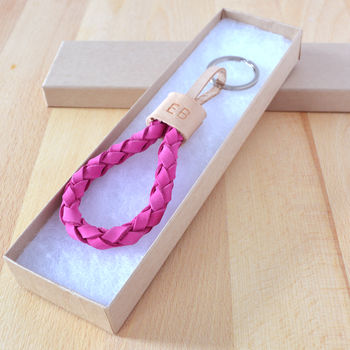 Personalised Leather Braided Key Ring, 4 of 5