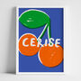 French Cherry Colourful Kitchen Print, thumbnail 8 of 9