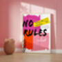 No Rules Rebellion Graffiti Poster, thumbnail 5 of 5