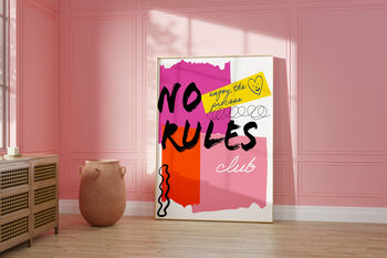 No Rules Rebellion Graffiti Poster, 5 of 5