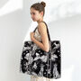 Black And White Tiger Print Cotton Tote Bag, thumbnail 1 of 4