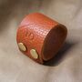 Wide Personalised Leather Bracelet With Gold Button, thumbnail 12 of 12