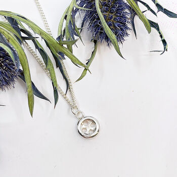 Button Necklace In Sterling Silver, 2 of 12
