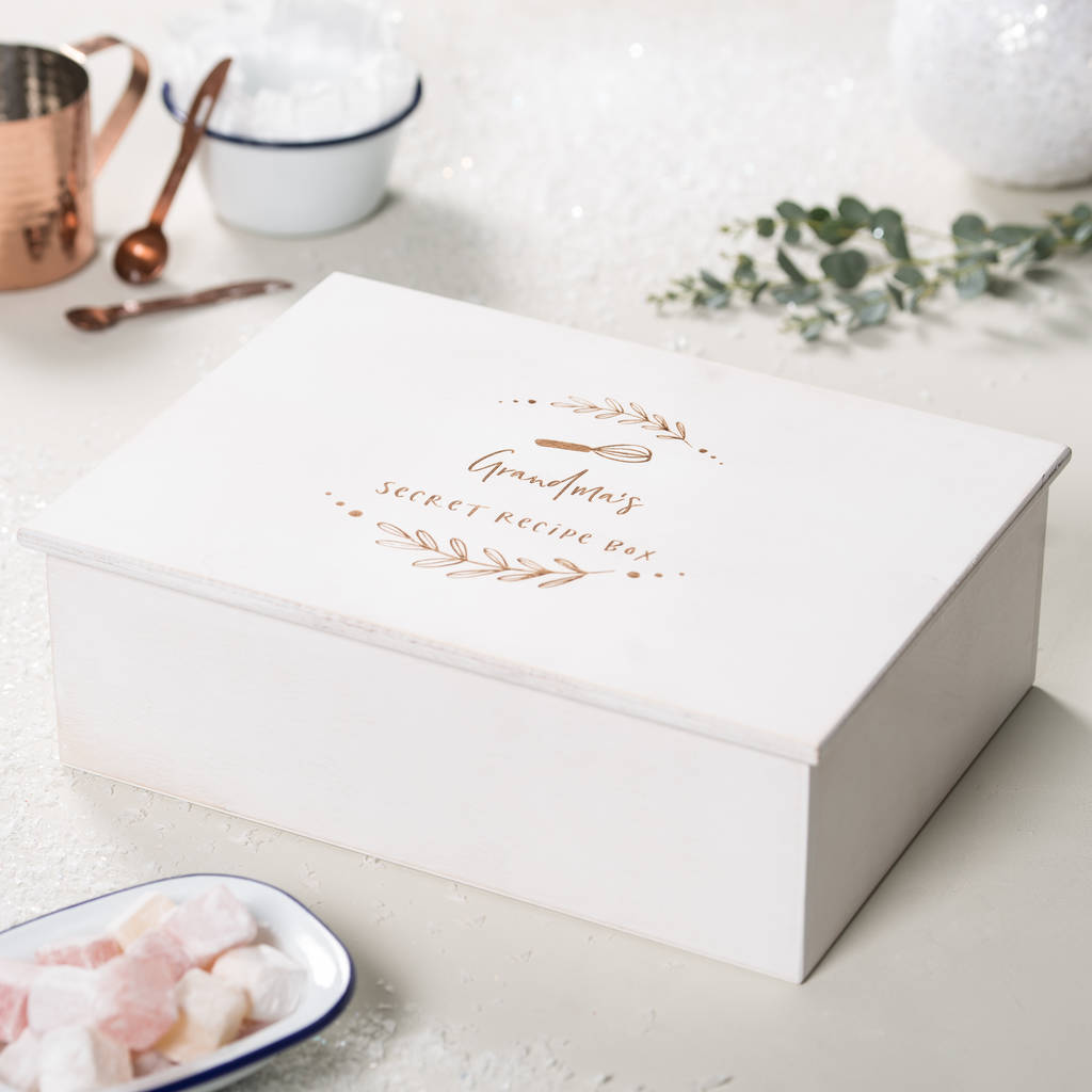 Personalised Wooden Recipe Box By EdgeInspired