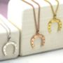 Lucky Silver Or Gold Horseshoe Necklace, thumbnail 8 of 8