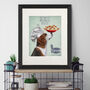 Beagle Pasta Company Art Print Framed Or Unframed, thumbnail 1 of 7